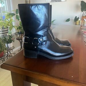 Black Moto Boots-Great Condition